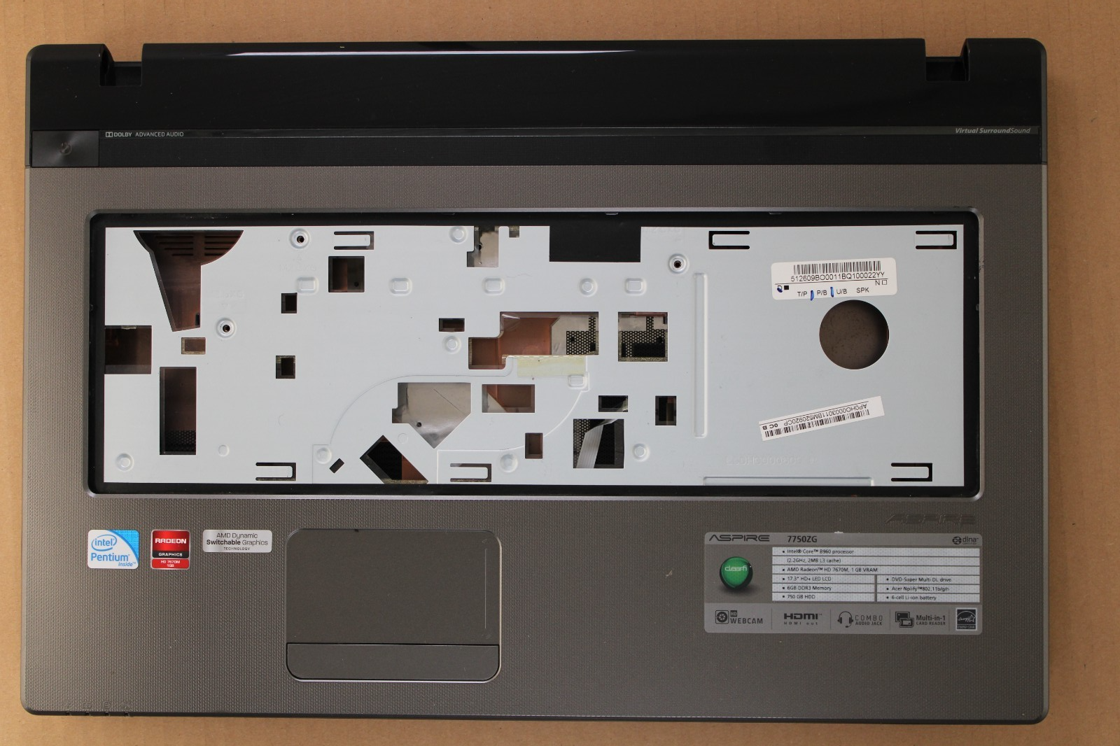 Plasturgie - Acer Aspire 7750ZG