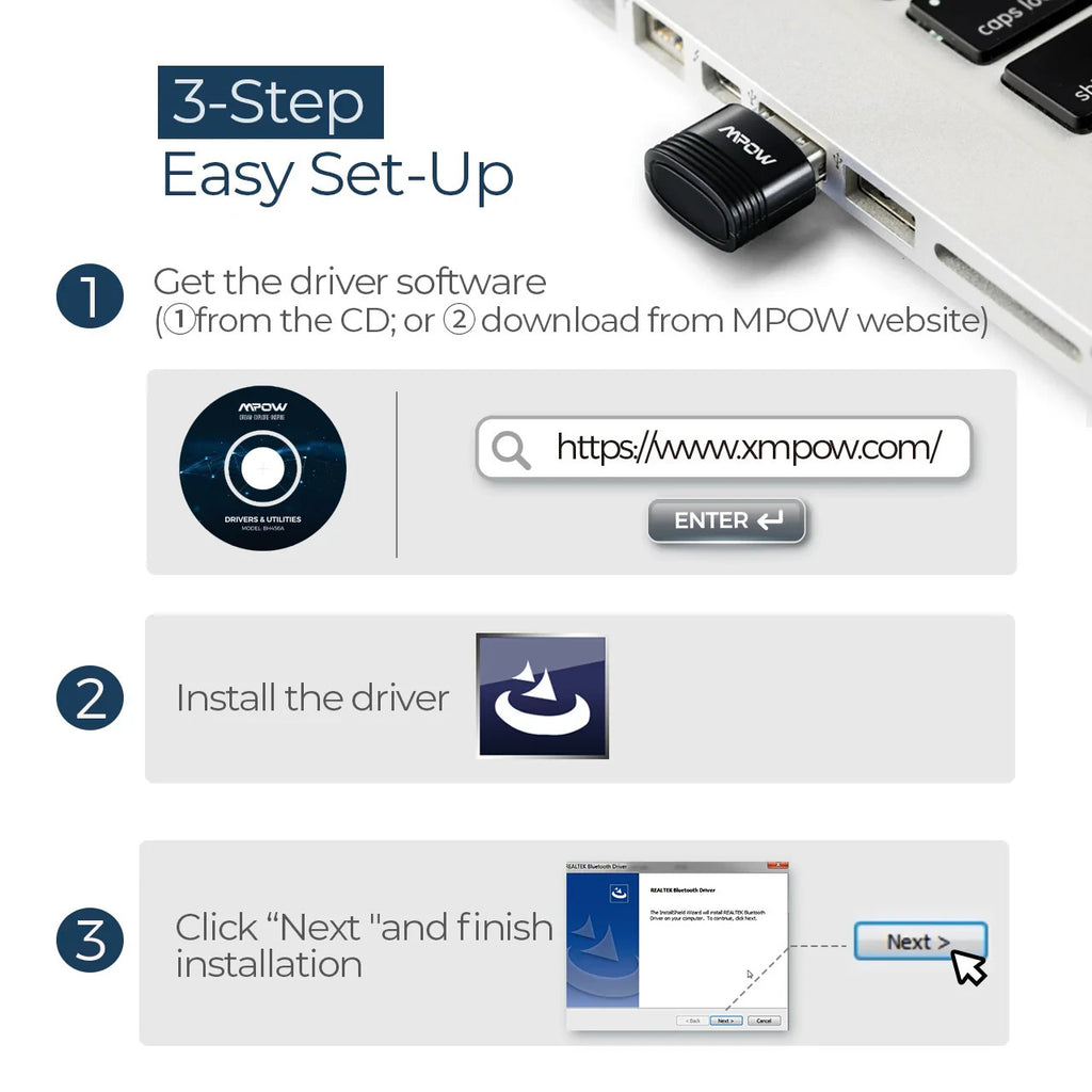 Clé USB Bluetooth 5.0 MPOW - PRODUIT NEUF