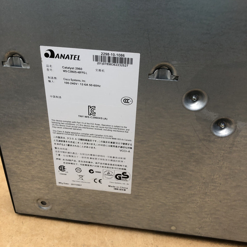 Switch Cisco - Catalyst 2960 -WS-C2960S-48FPS-L