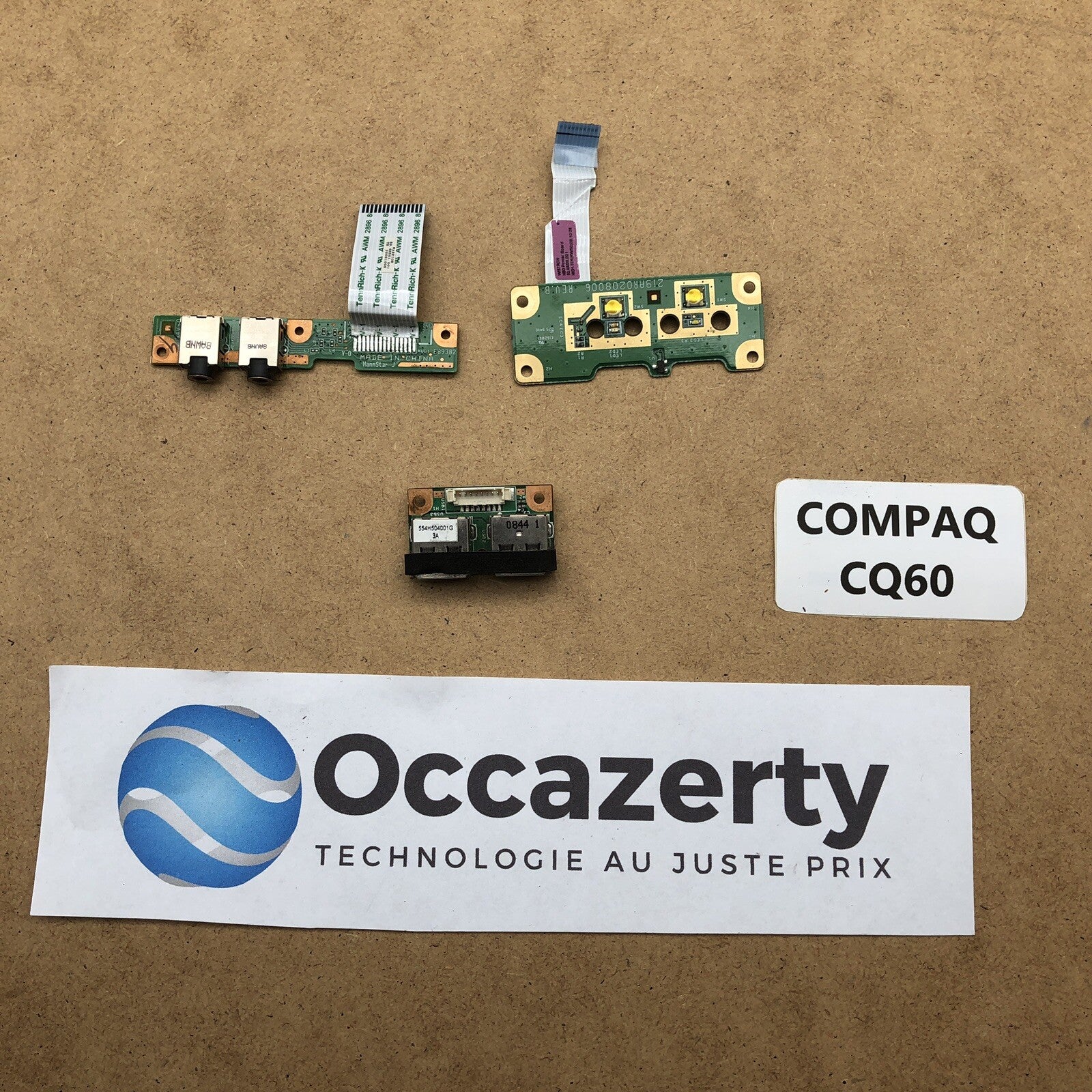 Lot de carte jack/USB et boutons - HP COMPAQ CQ60