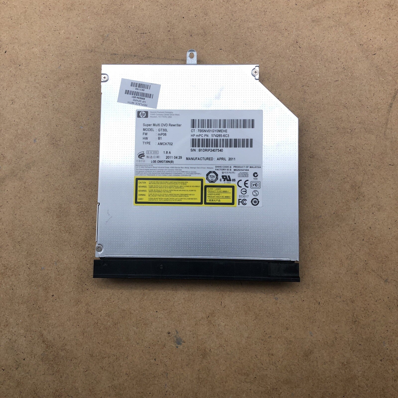 Lecteur/graveur DVD - HP Probook 4720s