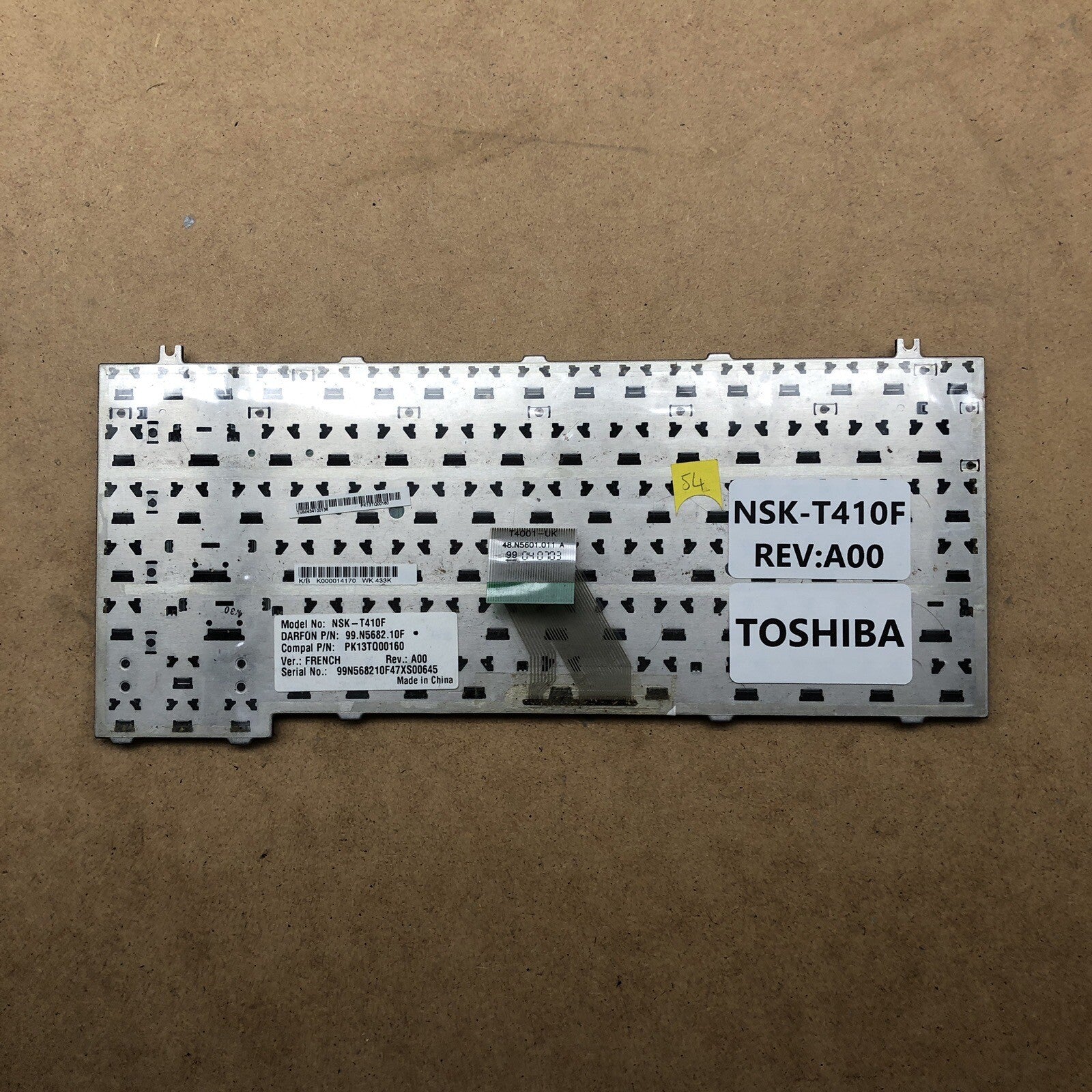 Clavier azerty - NSK-T410F - Rev : A00 - TOSHIBA