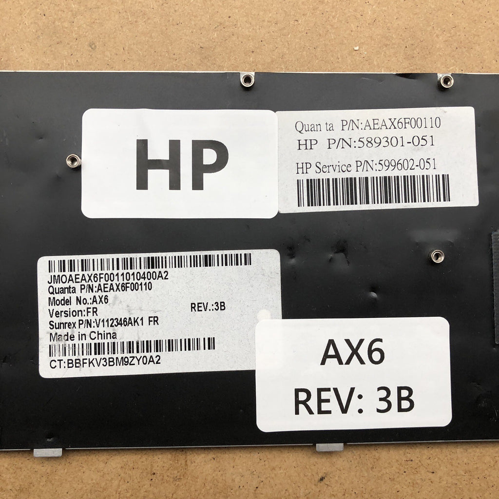Clavier azerty - AX6 - Rev : 3B - HP