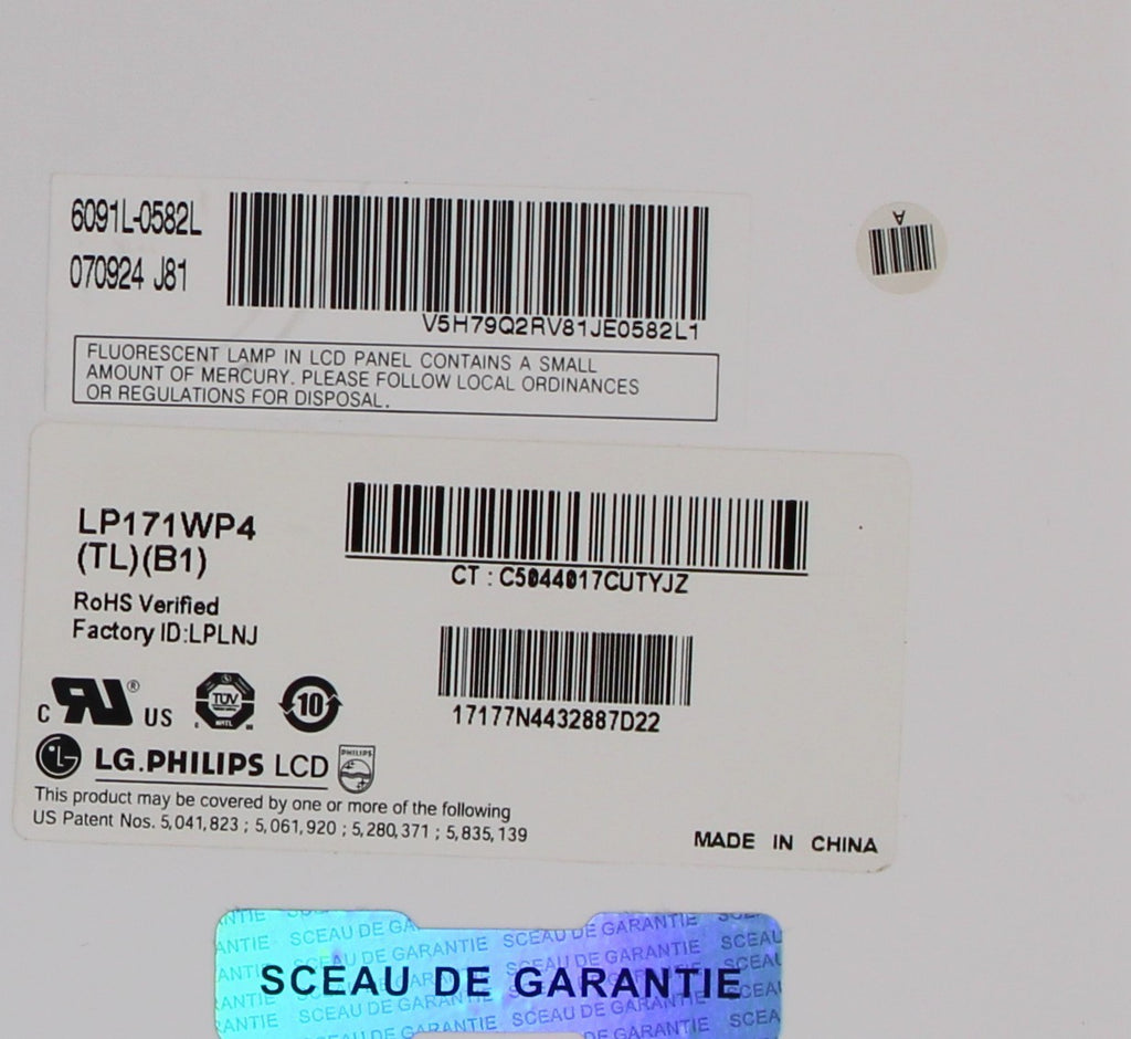 Dalle écran  type LP171WP4 (TL)(B1)