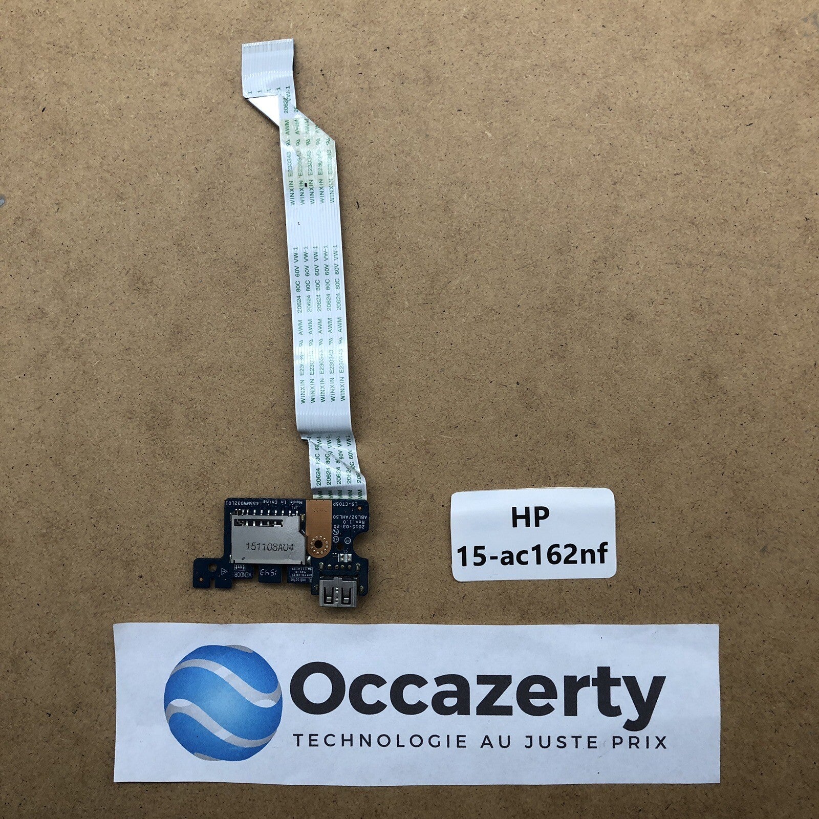 Nappe/carte USB - HP 15 ac-162nf