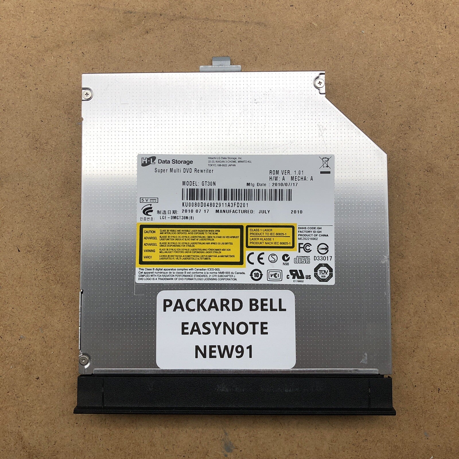 Lecteur/graveur DVD - Packard Bell Easynote New91