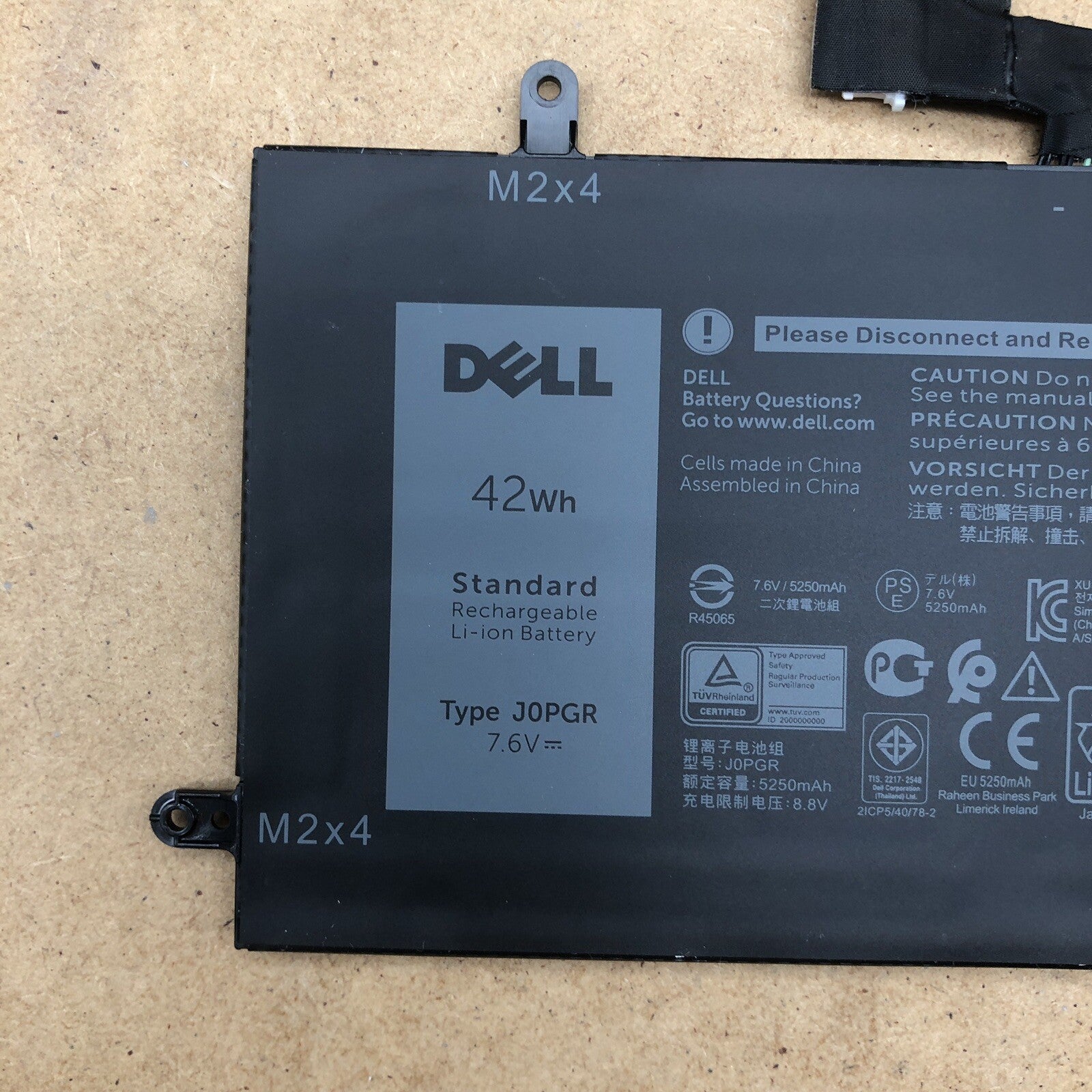Batterie - Dell latitude 5285 - type JOPGR