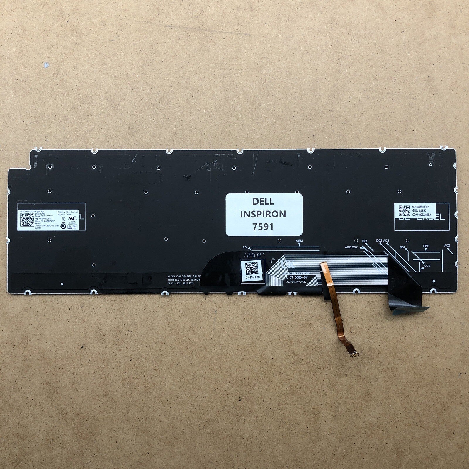 Clavier azerty - Dell inspiron 7591