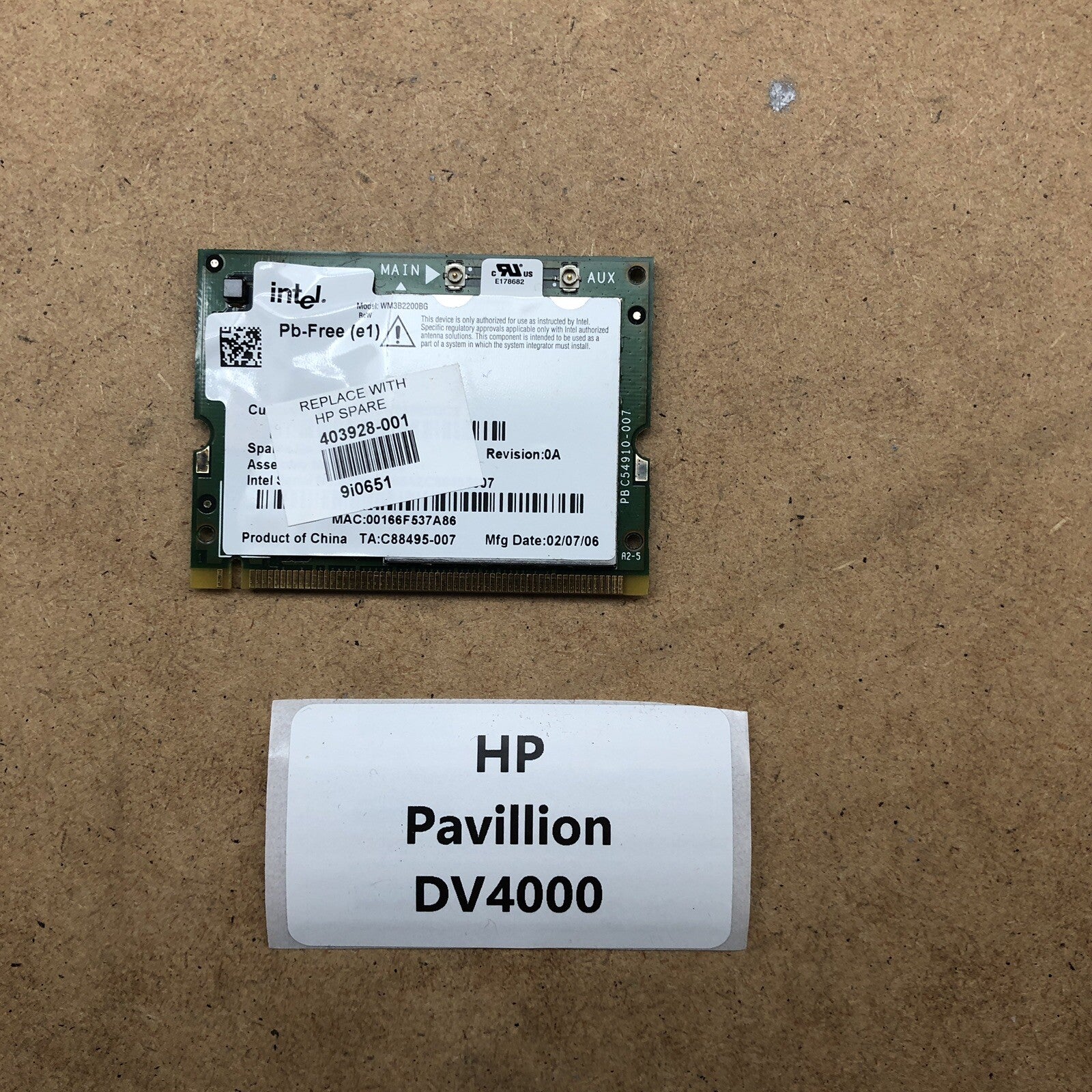 Carte wifi - HP Pavilion DV4000