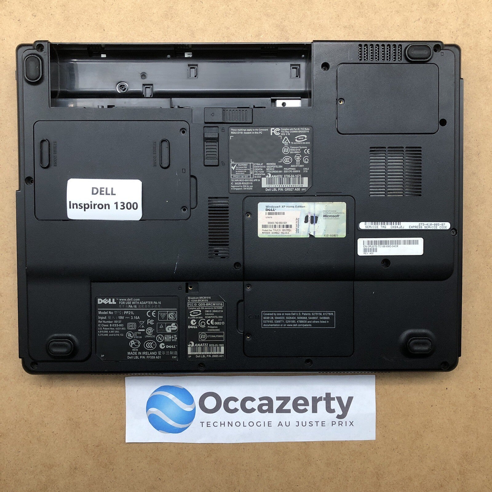 Plasturgie basse complète - Dell inspiron 1300