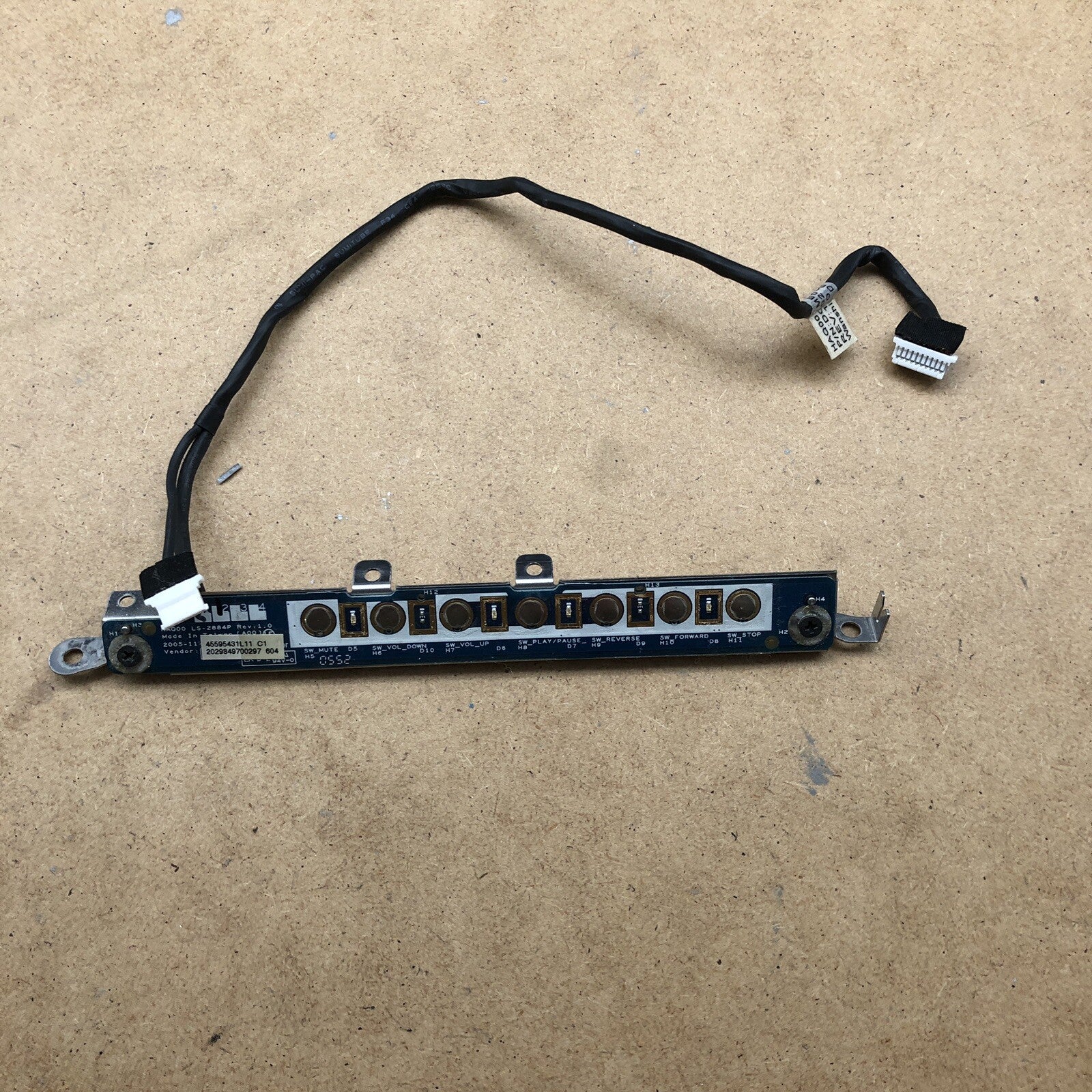 Ensemble boutons multimédia et power - Dell inspiron 9400 - PP05XB