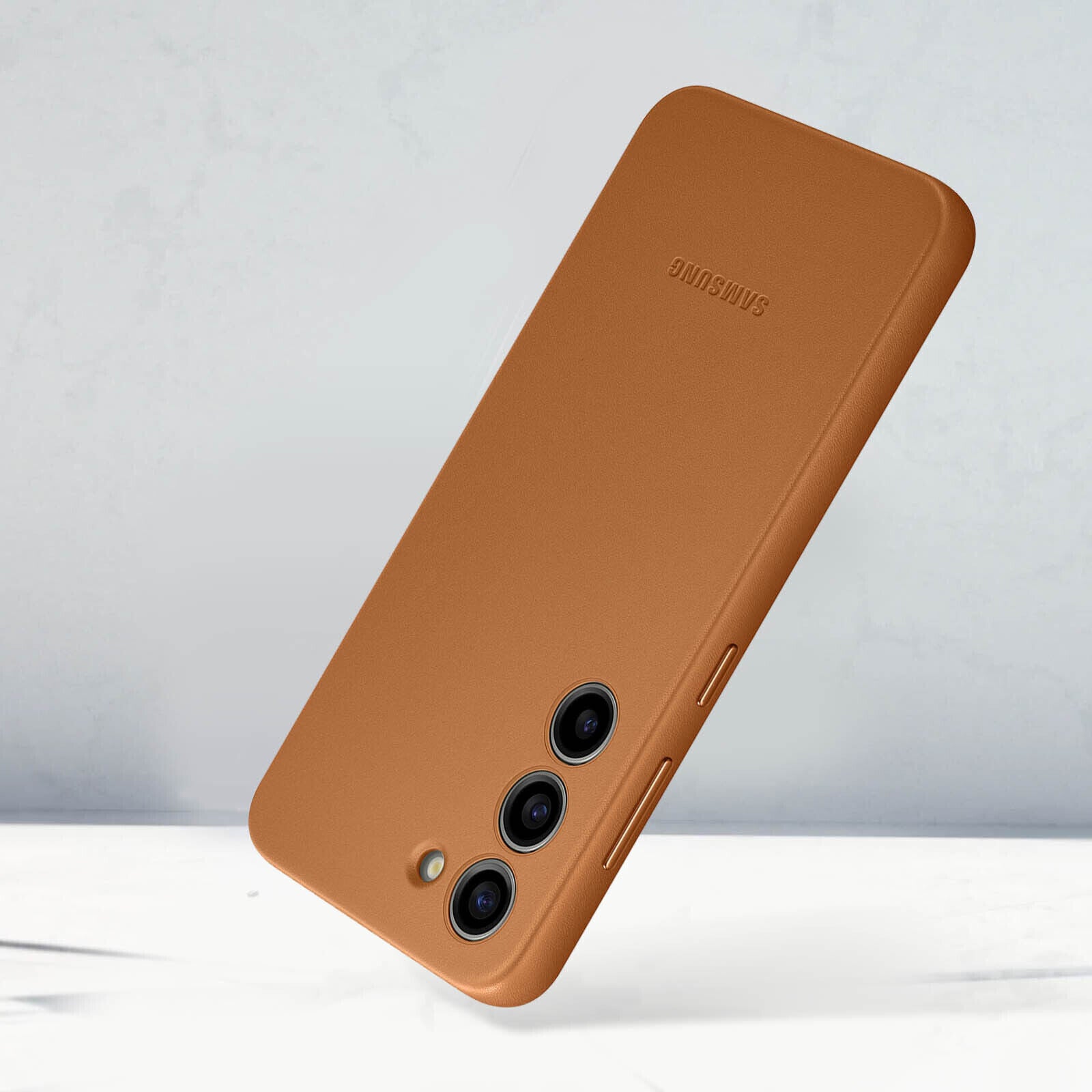 SAMSUNG EF-VS911LA - Coque en cuir Galaxy S23 Camel - NEUF