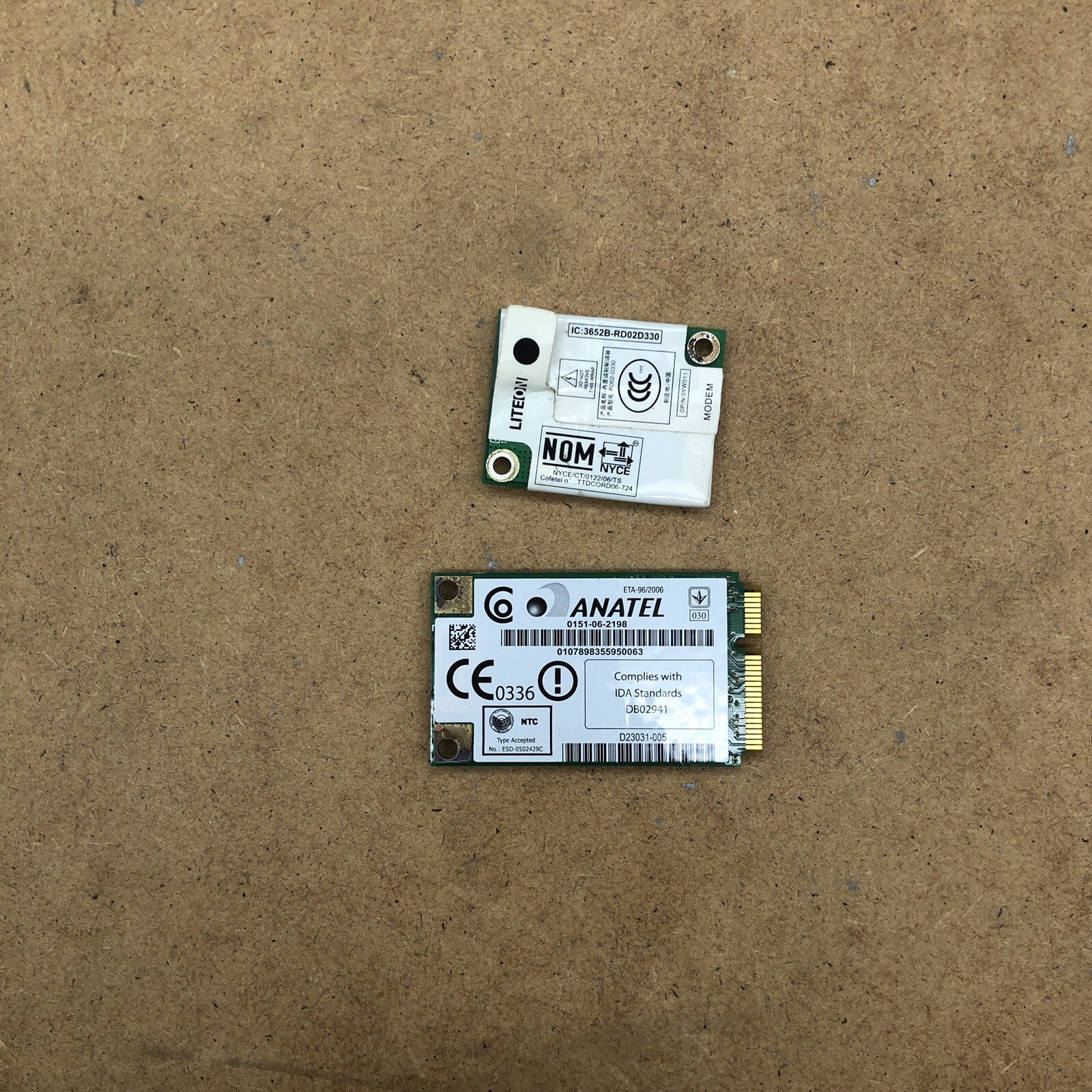 Lot de cartes wifi/media - Dell Latitude  D630