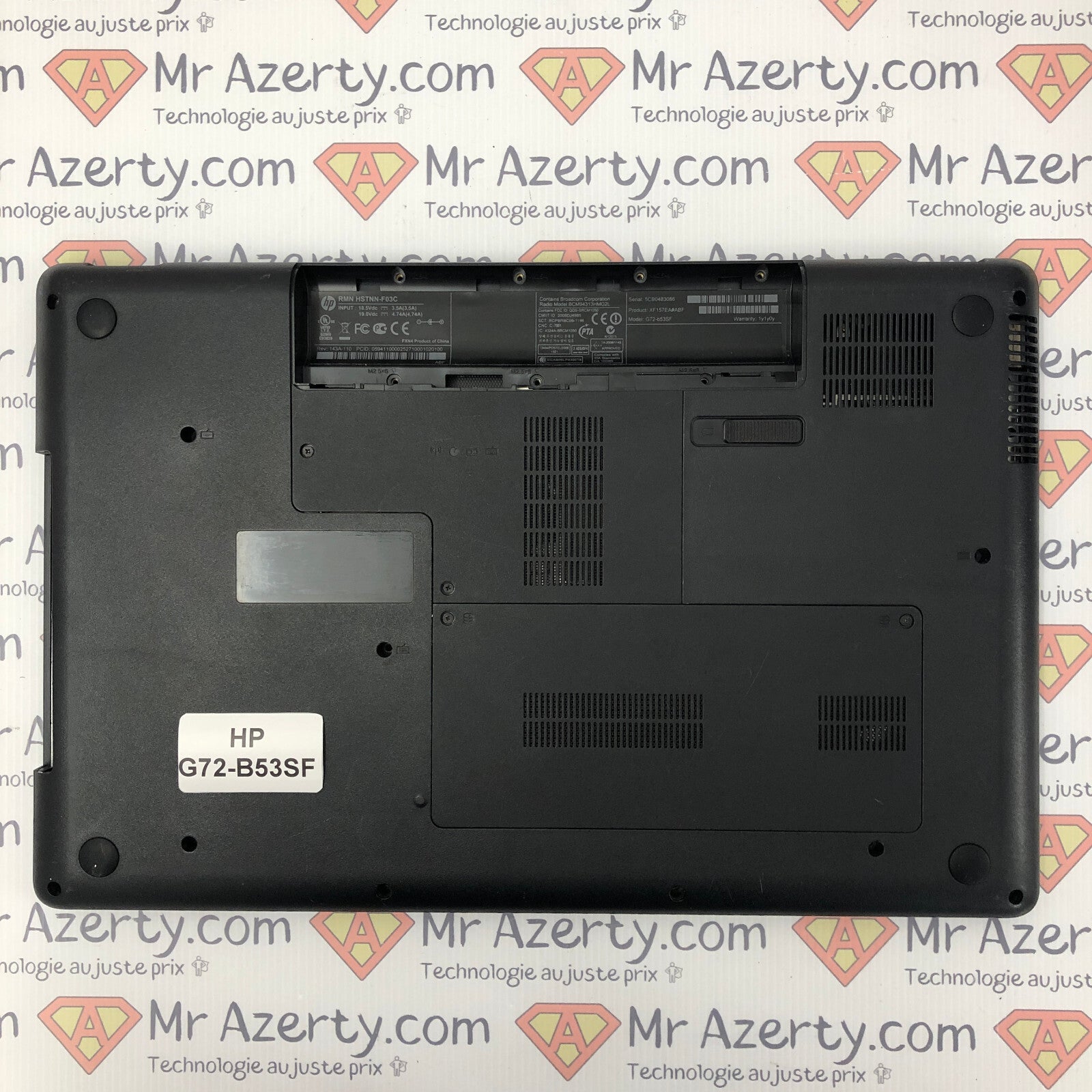 Plasturgie Basse complète - HP G72-B53SF