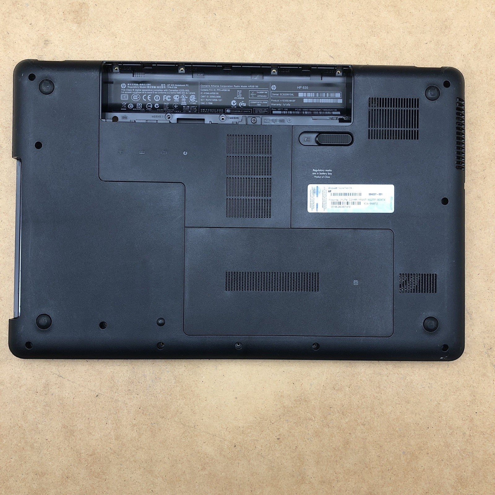 Plasturgie - HP Notebook 635