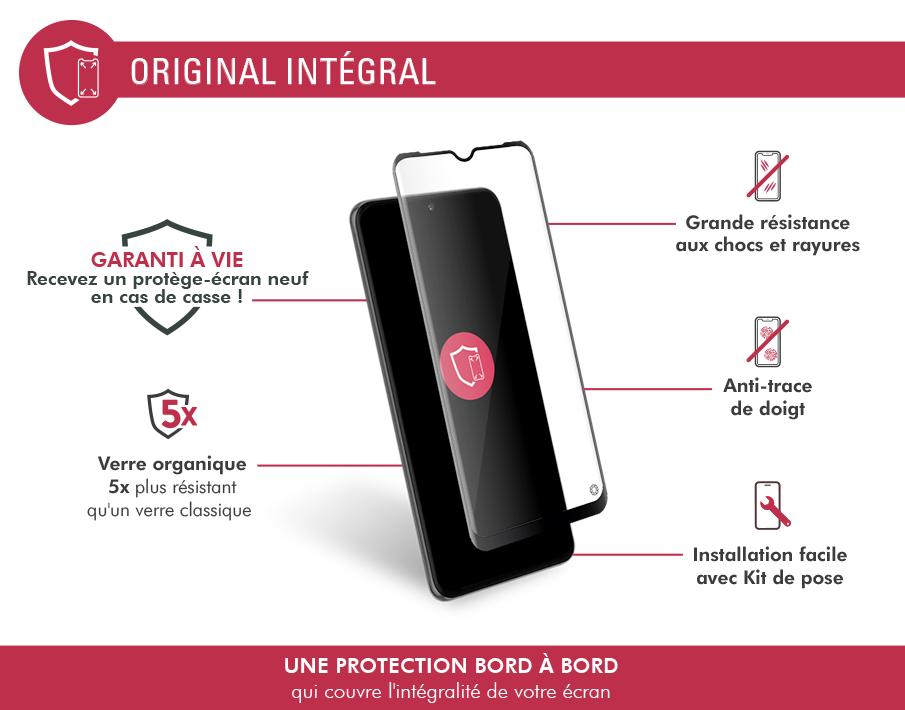 Verre Trempé Organique pour Xiaomi Redmi 12C Garantie à vie - Force Glass