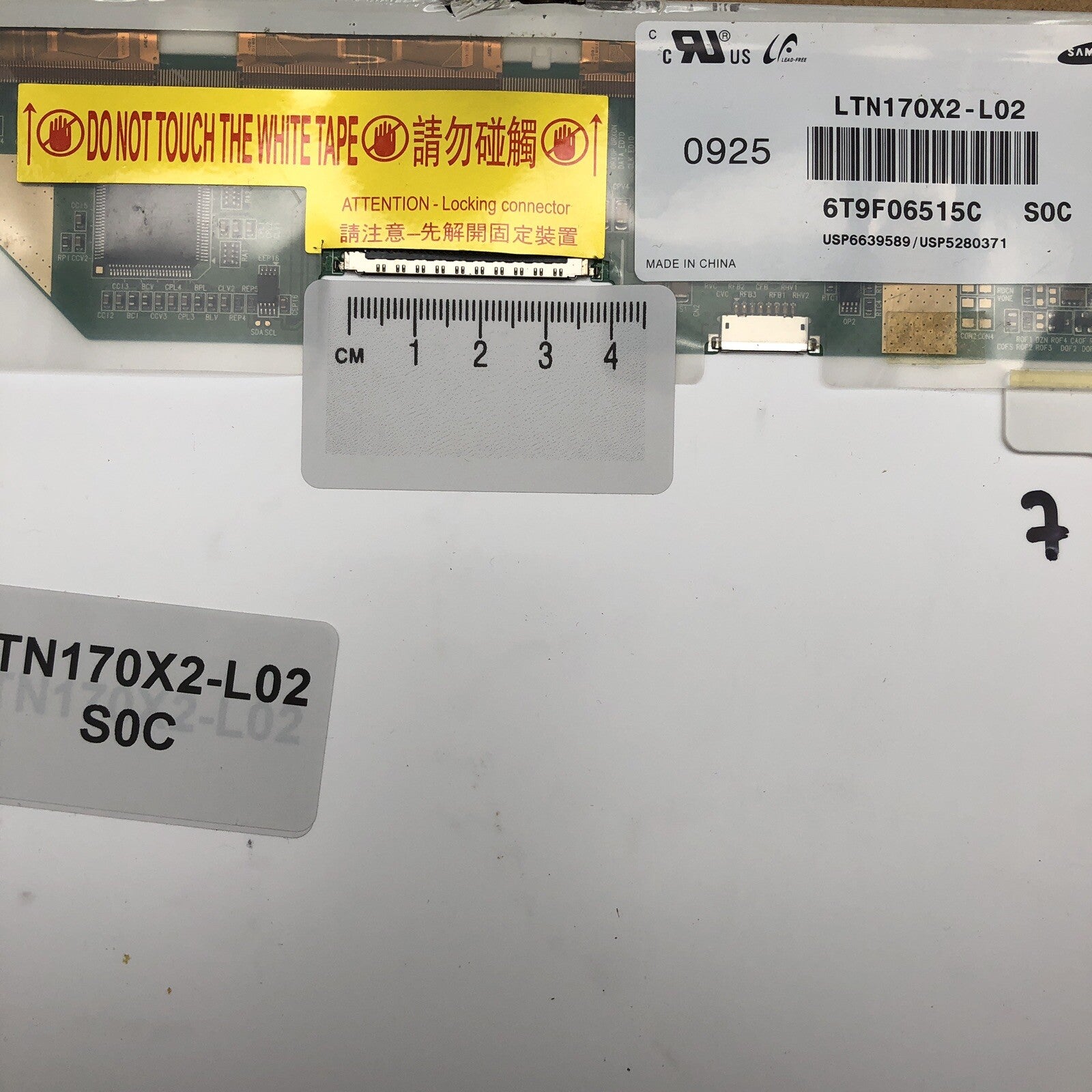 Dalle écran  type LTN170X2-L02  SOC 