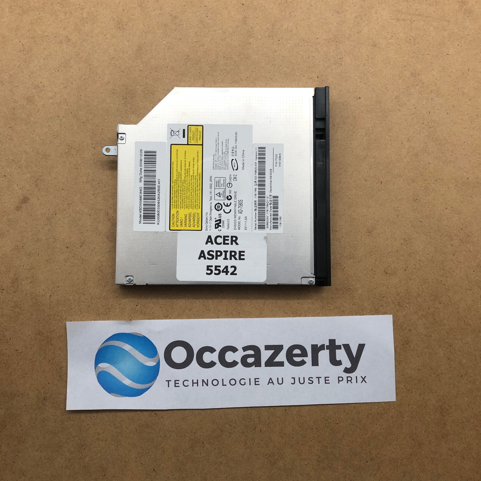 Lecteur/Graveur DVD - Acer Aspire 5542