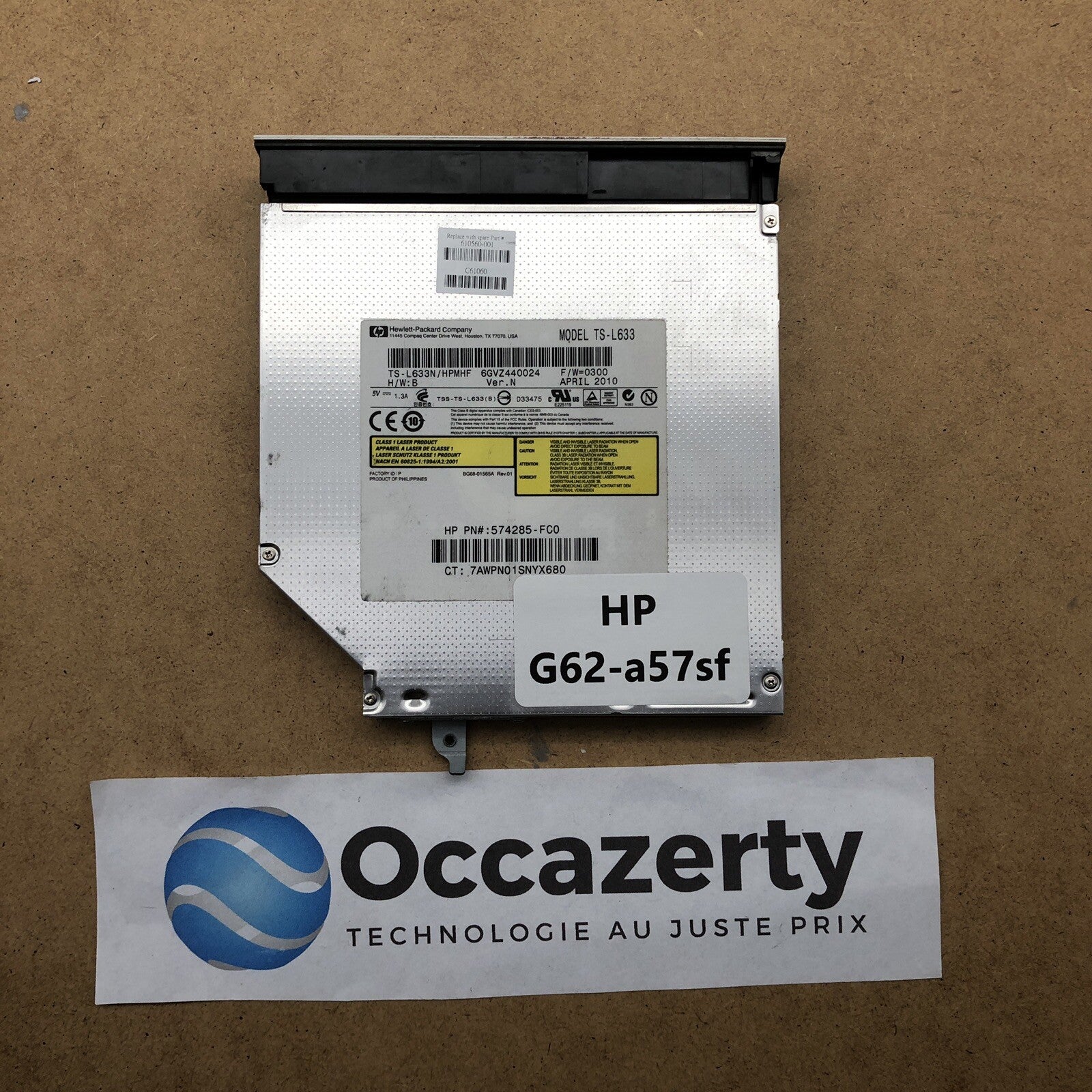 Lecteur/Graveur DVD - HP G62-a57sf