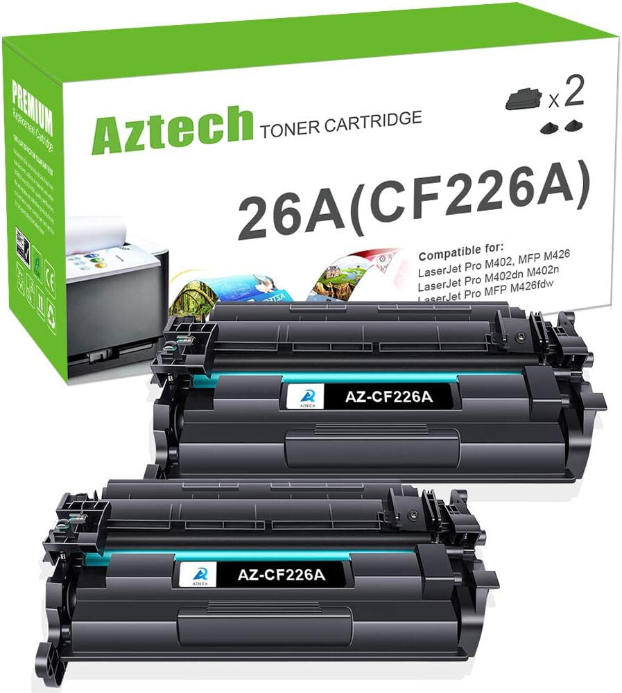 PACK X2 Toners noir compatible avec HP LaserJet Pro M402 M426 MFP - CF226A, 26A