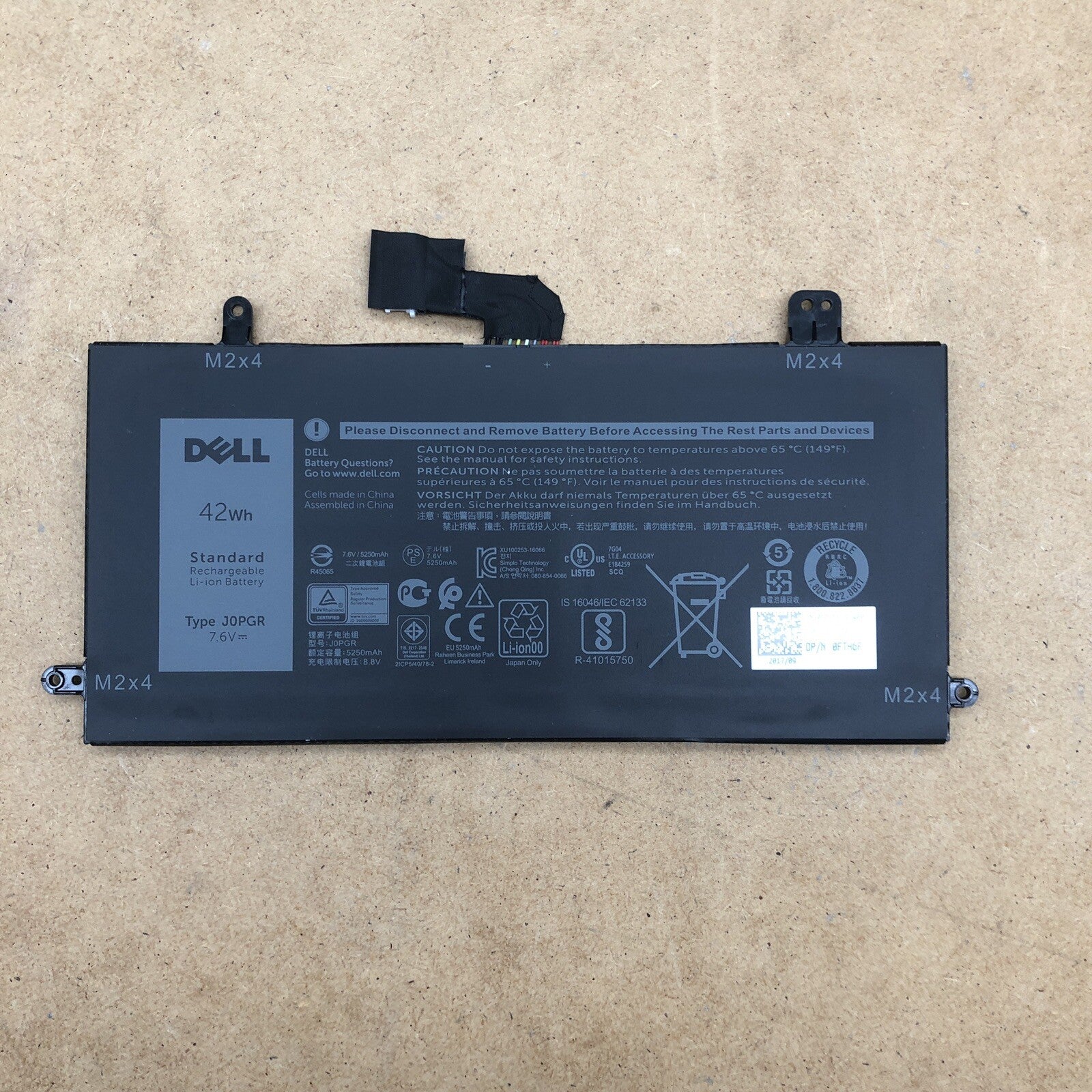 Batterie - Dell latitude 5285 - type JOPGR