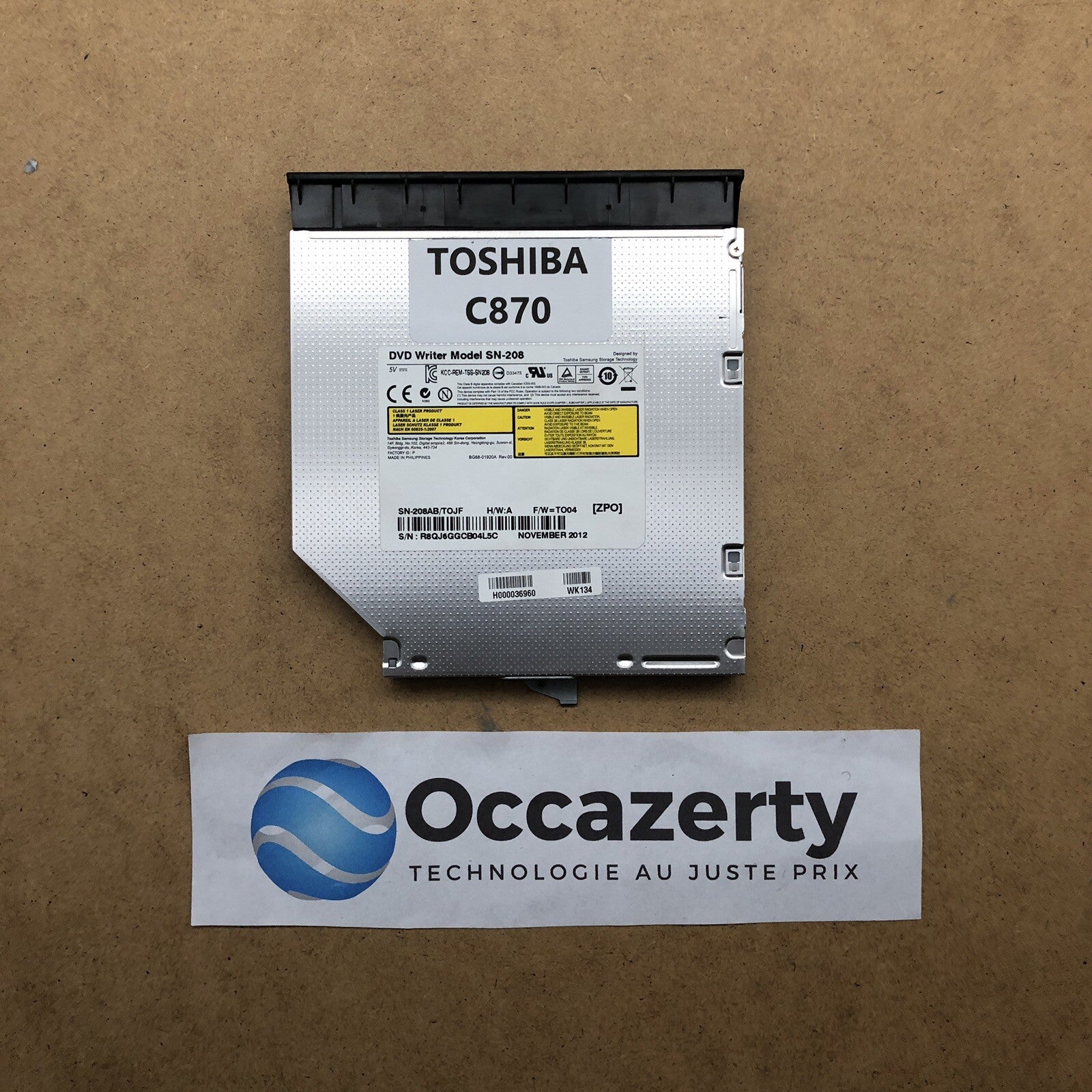 Lecteur/Graveur DVD - Toshiba Satellite C870