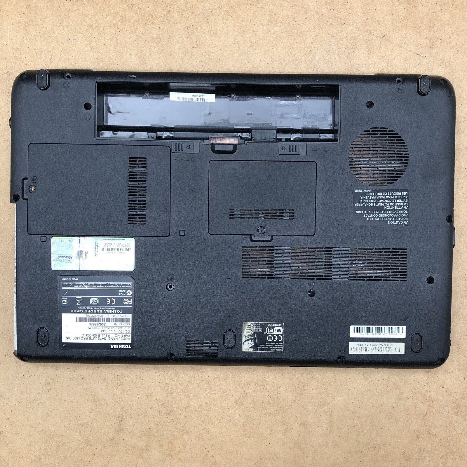 Plasturgie - Toshiba Satellite pro L500-205 