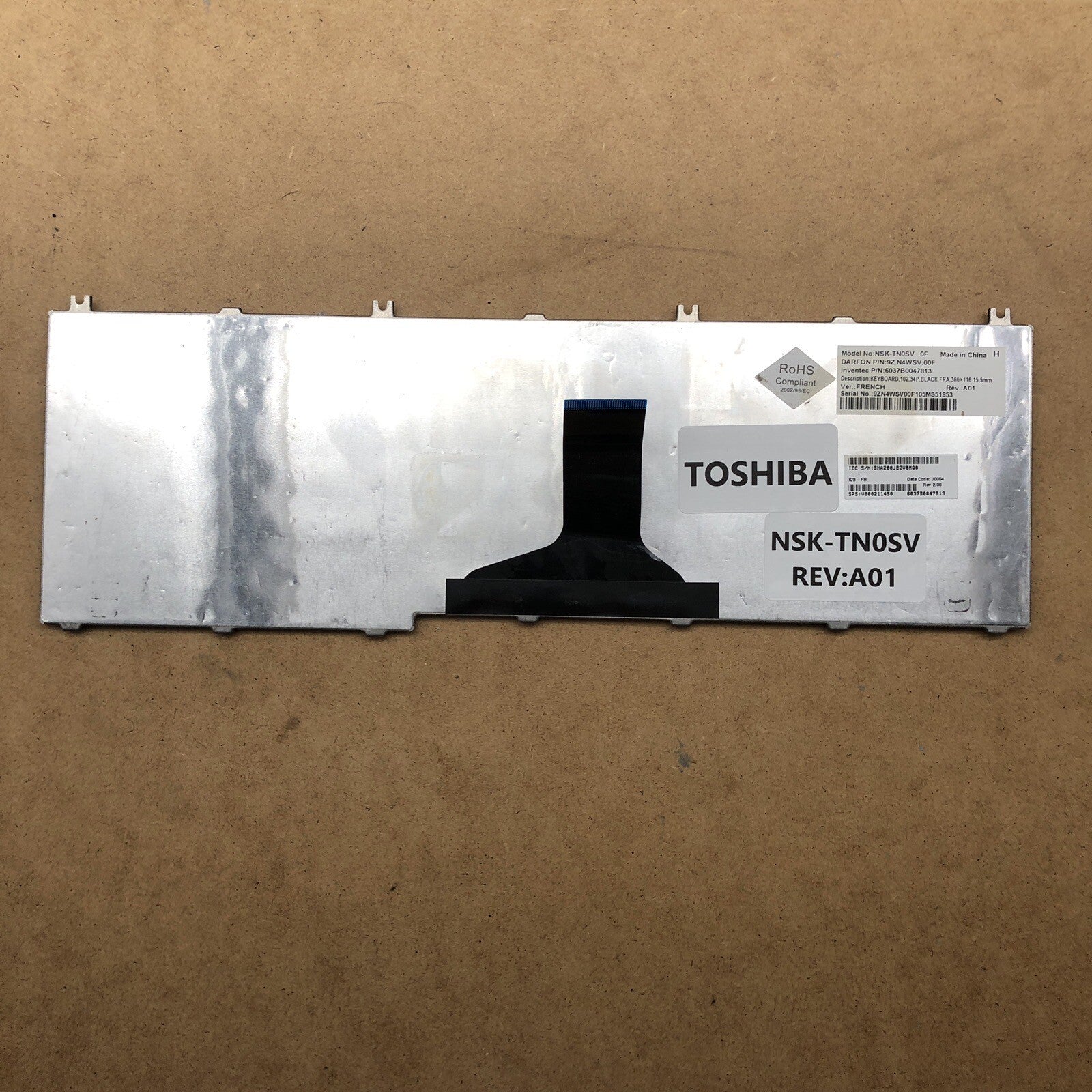 Clavier azerty - NSK-TNOSV - Rev : A01 - TOSHIBA