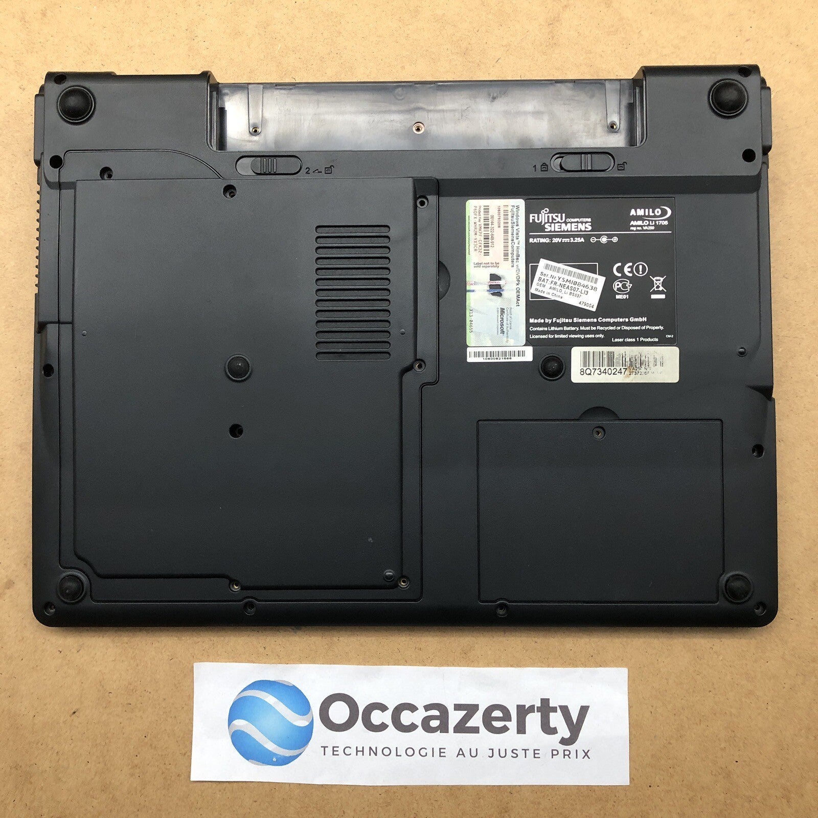 Plasturgie basse complète - Fujitsu Amilo Li 1705