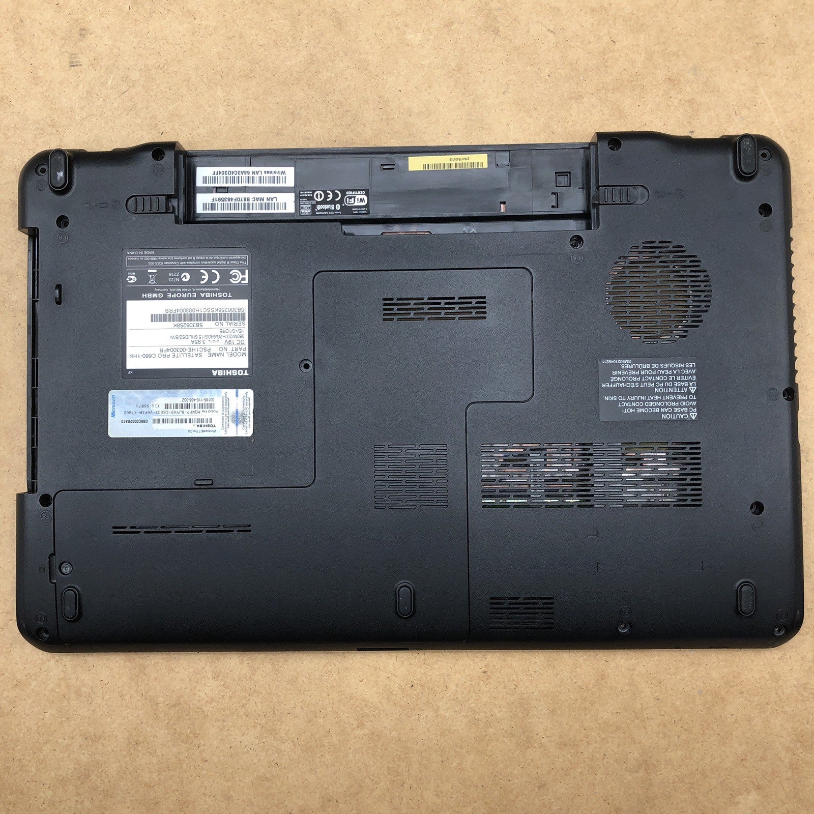 Plasturgie - Toshiba Satellite Pro C660-1HK