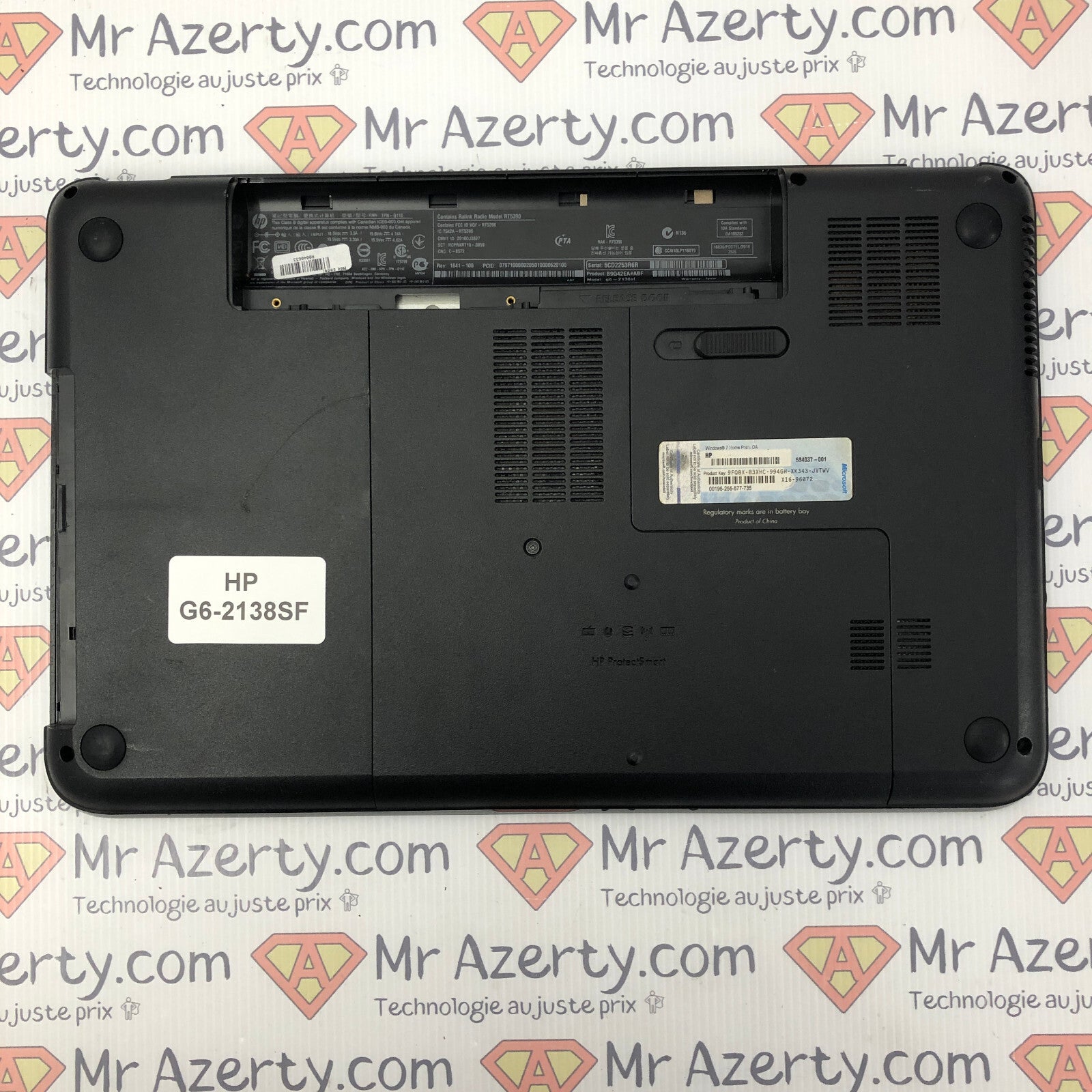 Plasturgie Basse complète rouge - HP G6-2138SF