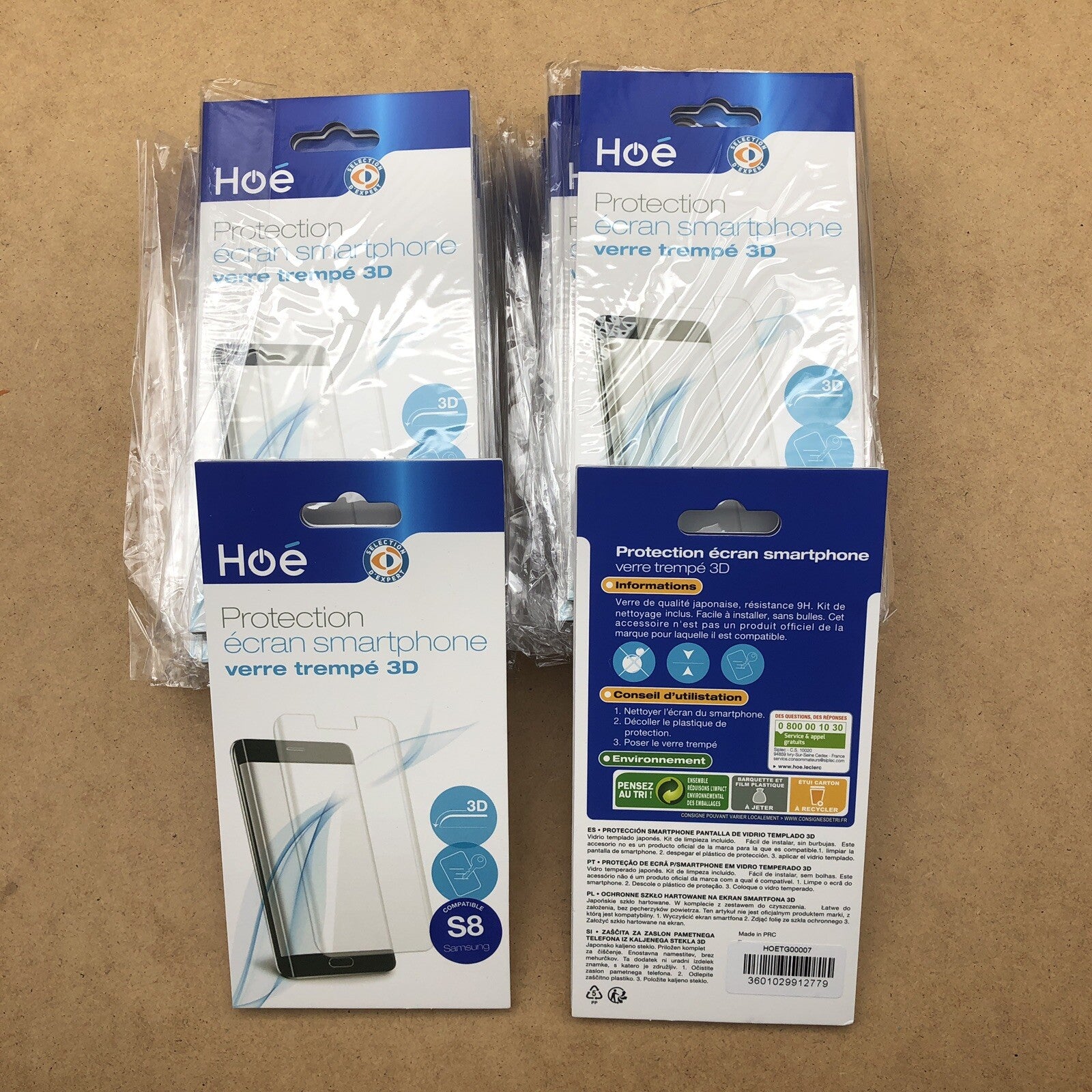Lot 20 verres trempés 3d compatibles Samsung S8 - Neufs
