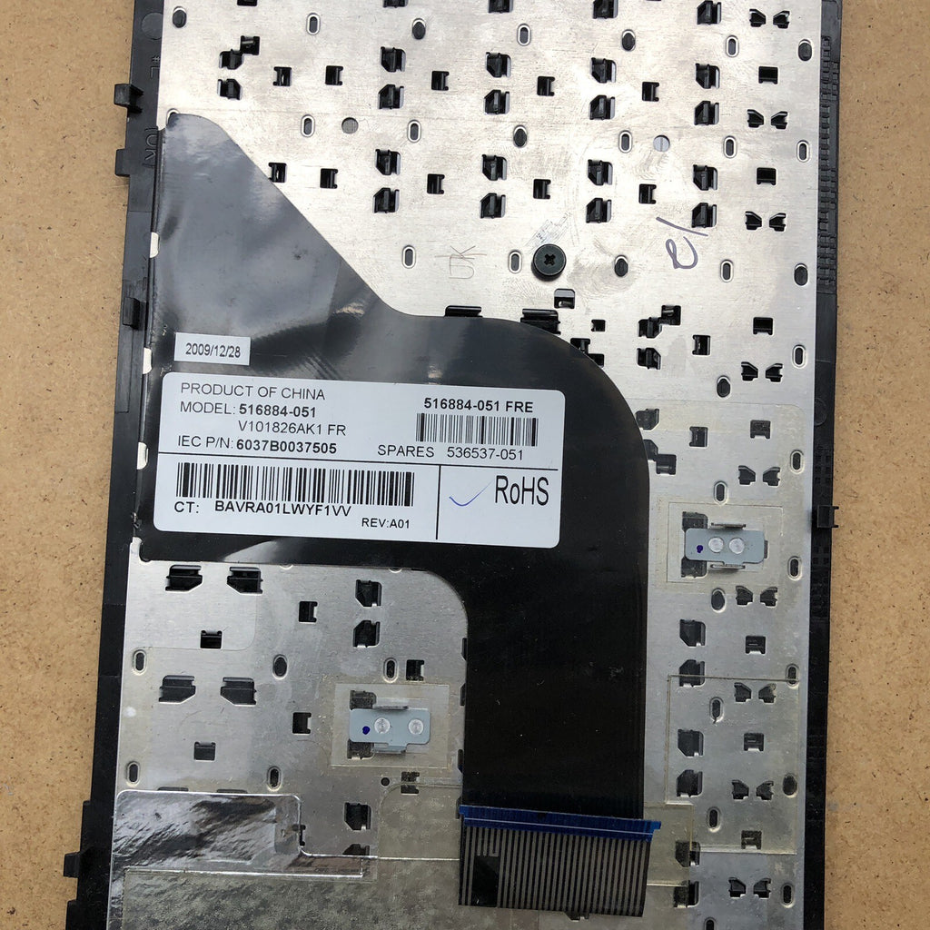 Clavier azerty - 516884-51 - Rev : A01 - HP